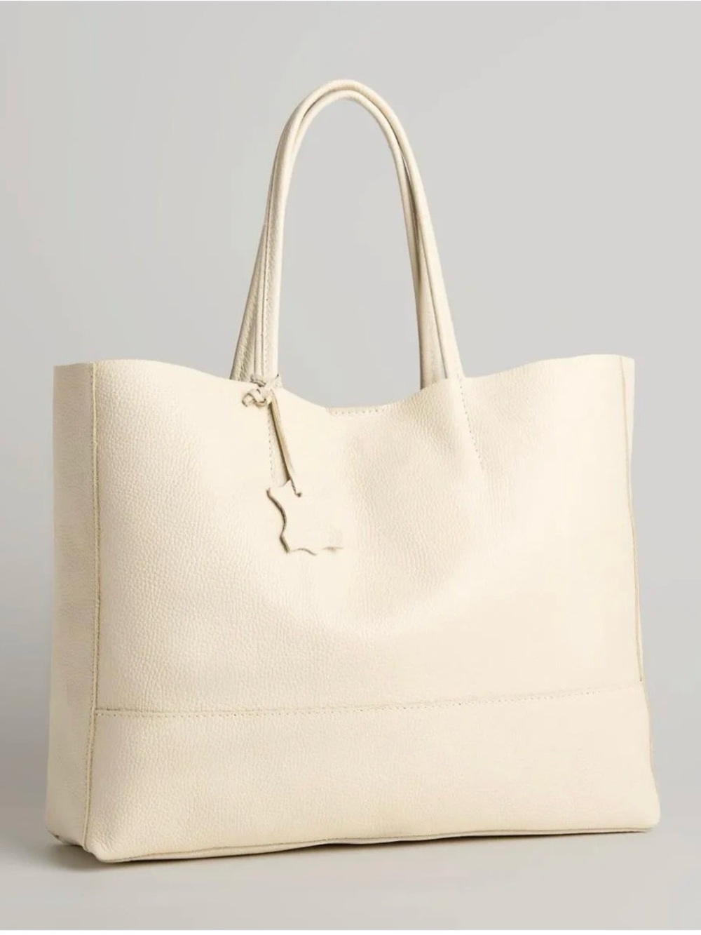 Borse In Pelle Leather Tote White NWOT